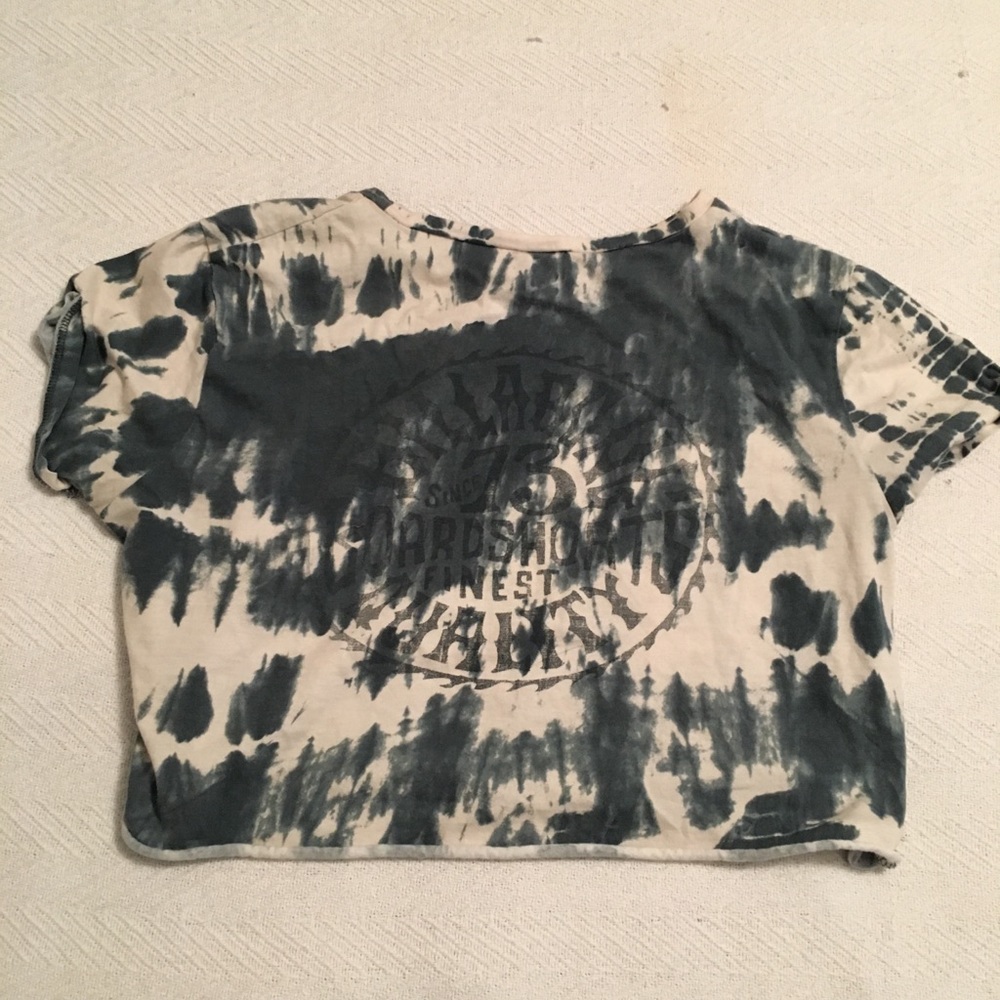 Billabong Green Tie Dye Cropped Tee